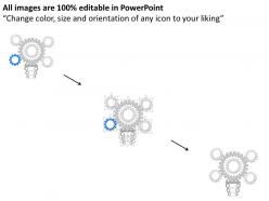 Mj four interconnected gears with icons powerpoint temptate
