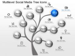 Mj multilevel social media tree icons powerpoint template