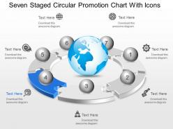 Mk seven staged circular promotion chart with icons powerpoint template slide
