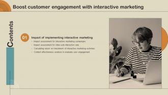 MKT SS Boost Customer Engagement With Interactive Marketing Table Of Contents
