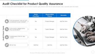Ml devops cycle it audit checklist for product quality assurance
