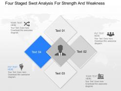 Ml four staged swot analysis for strength and weakness powerpoint temptate
