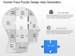 Mn human face puzzle design idea generation powerpoint template