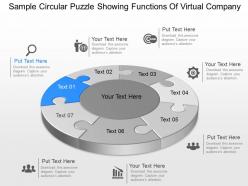 Mn sample circular puzzle showing functions of virtual company powerpoint template