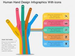 Mo human hand design infographics with icons flat powerpoint design