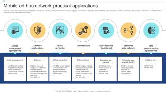 Mobile Ad Hoc Network Practical Applications