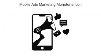 Mobile Ads Marketing Monotone Icon In Powerpoint Pptx Png And Editable Eps Format