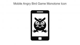 Mobile Angry Bird Game Monotone Icon In Powerpoint Pptx Png And Editable Eps Format