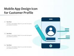 Mobile app design icon for customer profile
