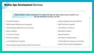 Mobile app development services ppt slides outline