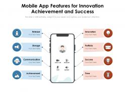 Mobile app features for innovation achievement and success