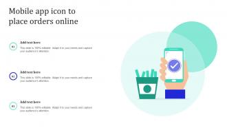 Mobile App Icon To Place Orders Online