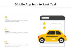 Mobile app icon to rent taxi