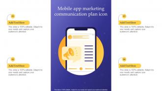 Mobile App Marketing Communication Plan Icon