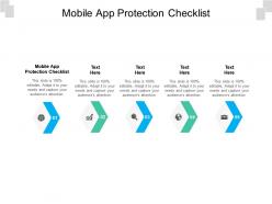 Mobile app protection checklist ppt powerpoint presentation ideas example topics cpb