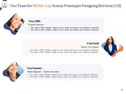 Mobile app screen prototypes designing proposal powerpoint presentation slides