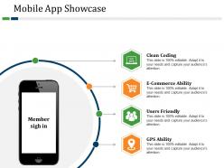 Mobile app showcase powerpoint slide deck samples