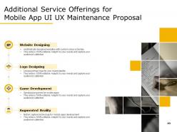Mobile App UI UX Maintenance Proposal Powerpoint Presentation Slides