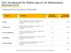 Mobile App UI UX Maintenance Proposal Powerpoint Presentation Slides