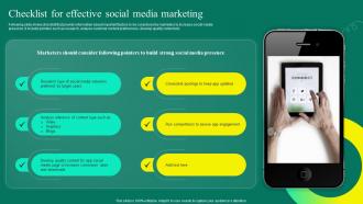 Mobile App User Acquisition Strategy Checklist For Effective Social Media Marketing