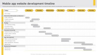 Mobile App Website Development Timeline