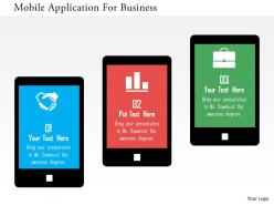 Mobile application for business flat powerpoint design