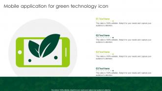 Mobile Application For Green Technology Icon