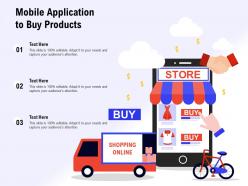 Mobile application to buy products