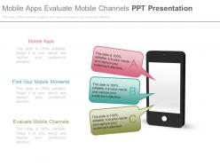 Mobile apps evaluate mobile channels ppt presentation