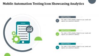 Mobile Automation Testing Icon Showcasing Analytics
