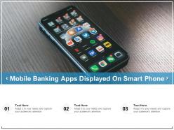 Mobile banking apps displayed on smart phone