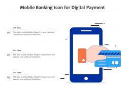 Mobile banking icon for digital payment