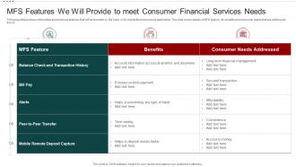 Mobile Banking Solution For Enhancing Customer Experience Mfs Features We Will Provide