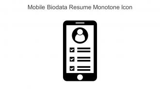 Mobile Biodata Resume Monotone Icon In Powerpoint Pptx Png And Editable Eps Format