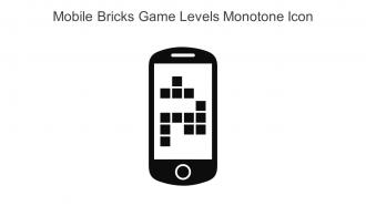Mobile Bricks Game Levels Monotone Icon In Powerpoint Pptx Png And Editable Eps Format