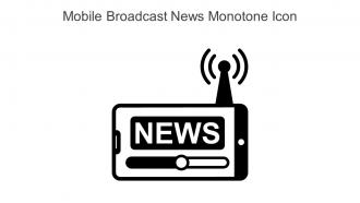 Mobile Broadcast News Monotone Icon In Powerpoint Pptx Png And Editable Eps Format