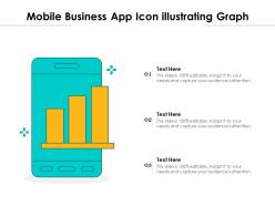 Mobile business app icon illustrating graph