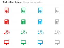 Mobile calculator mouse and computer ppt icons graphics