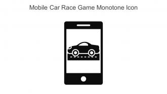 Mobile Car Race Game Monotone Icon In Powerpoint Pptx Png And Editable Eps Format