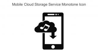 Mobile Cloud Storage Service Monotone Icon In Powerpoint Pptx Png And Editable Eps Format