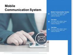 Mobile communication system ppt powerpoint portfolio graphics design cpb