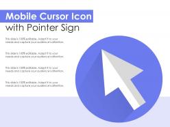 Mobile cursor icon with pointer sign