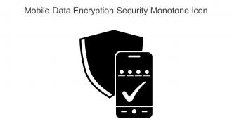 Mobile Data Encryption Security Monotone Icon In Powerpoint Pptx Png And Editable Eps Format