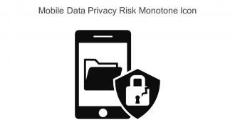 Mobile Data Privacy Risk Monotone Icon In Powerpoint Pptx Png And Editable Eps Format