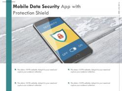 Mobile data security app with protection shield