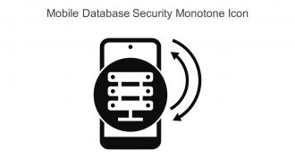 Mobile Database Security Monotone Icon In Powerpoint Pptx Png And Editable Eps Format