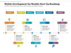 Mobile development six months start up roadmap