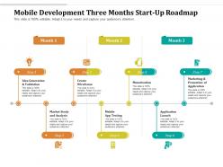 Mobile development three months start up roadmap