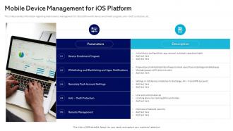 Mobile Device Management For IOS Platform Management And Monitoring