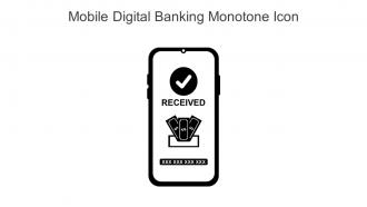 Mobile Digital Banking Monotone Icon In Powerpoint Pptx Png And Editable Eps Format
